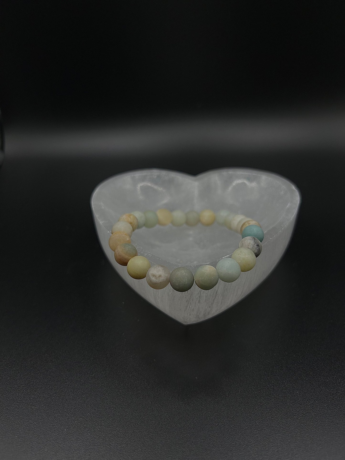 Crystal Bracelet, Amazonite Matte, Spiritual Jewelry, Healing Bracelet 7.5in Bracelet