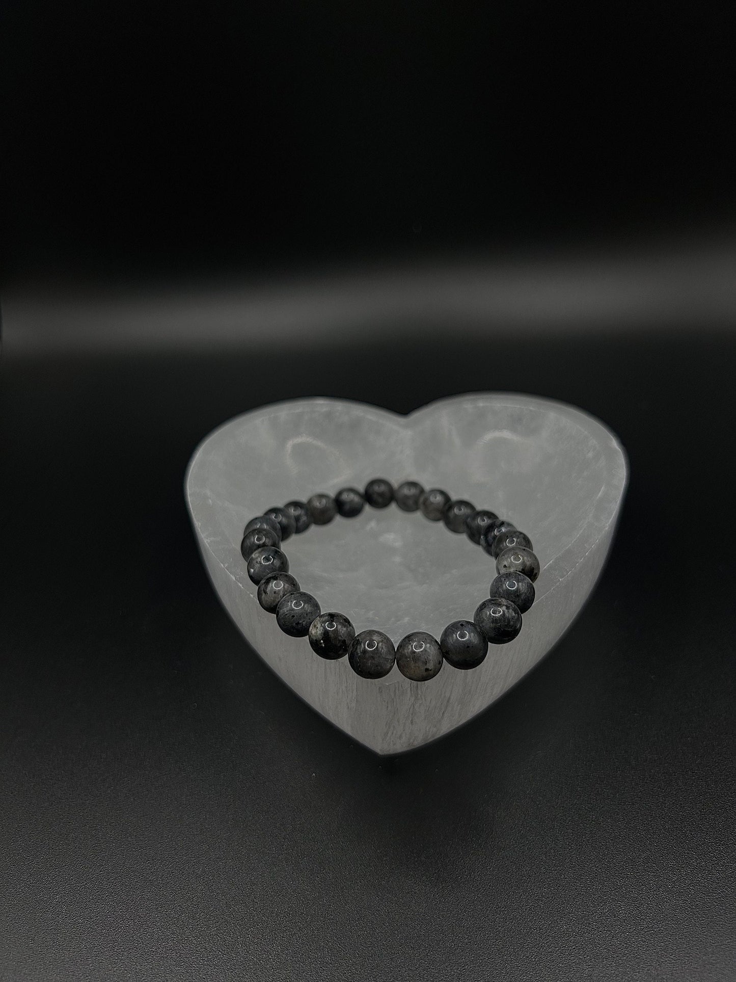 Stone Bracelets, Crystal Gift, Healing, Labradorite Larvikite Bracelet , 7.5 Inch