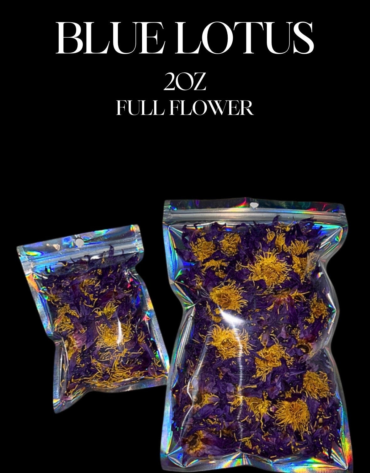 Blue Lotus , Whole Flower, 2 Oz Bag