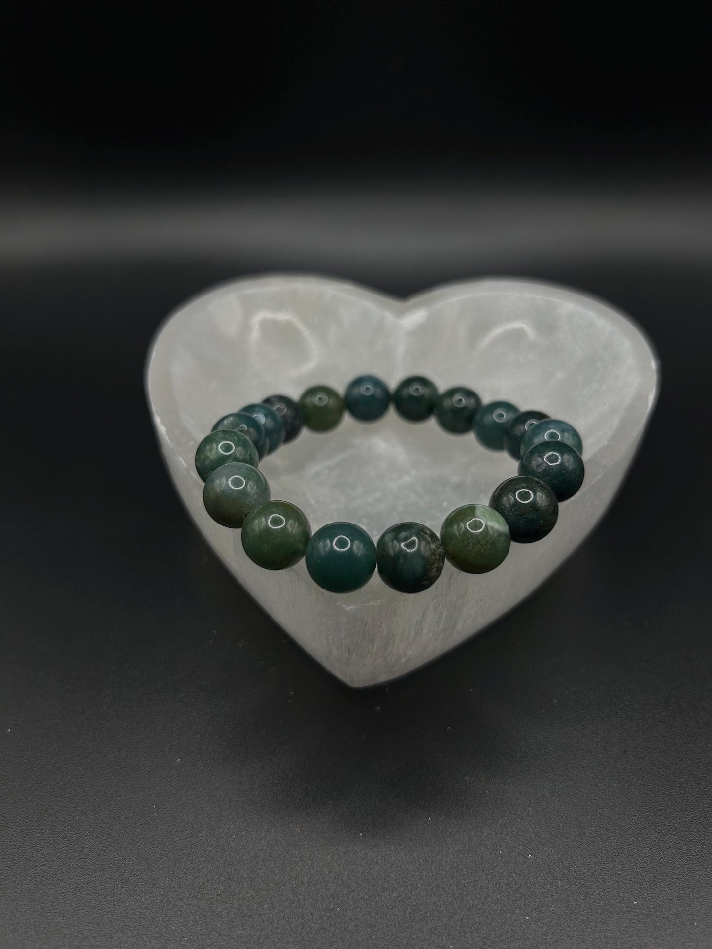 Green Moss Agate Crystal Bracelet, Stone For New Beginnings, Gemstones And Crystals, Spiritual Jewelry