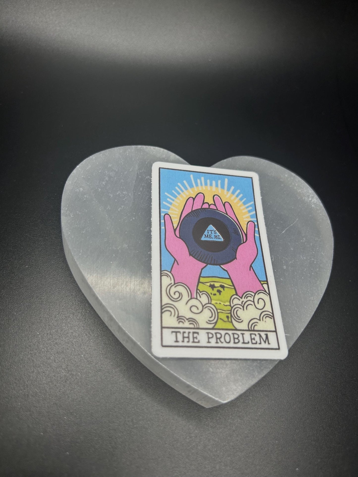 Funny Tarot Card Sticker - I’m the Problem - Witty Tarot Decal for Spiritual Witches, Mystic Humor Sticker, Astrology Gift