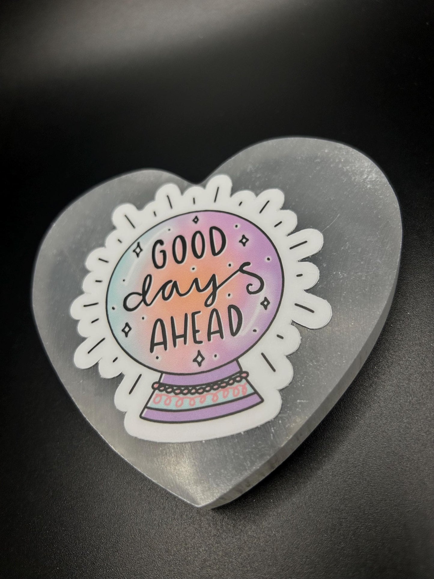 Good Days Ahead Sticker, Crystal Ball Positivity Sticker, Motivational Waterproof Vinyl Sticker, Cute Spiritual Sticker, Witchy Gift