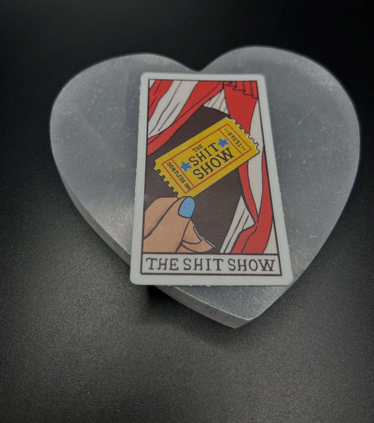 The Shit Show Sticker, Funny Waterproof Vinyl Sticker, Sarcastic Humor Decal for Laptop, Water Bottle, Journal, Car, Gift Idea