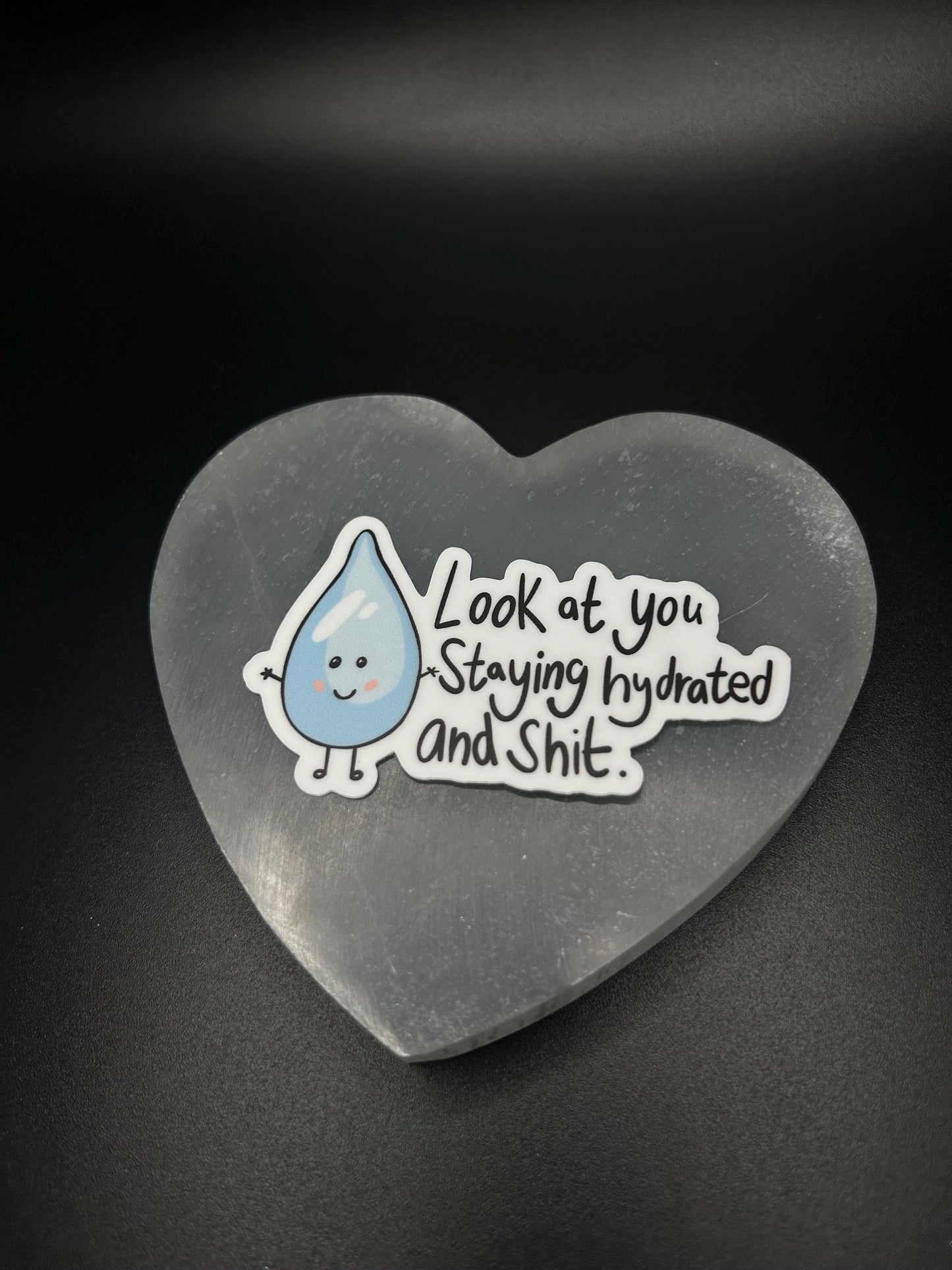 Funny Hydration Sticker, Look at You Staying Hydrated and Sh*t” Vinyl Sticker, Water Bottle Decal, Motivational Gift, Waterproof