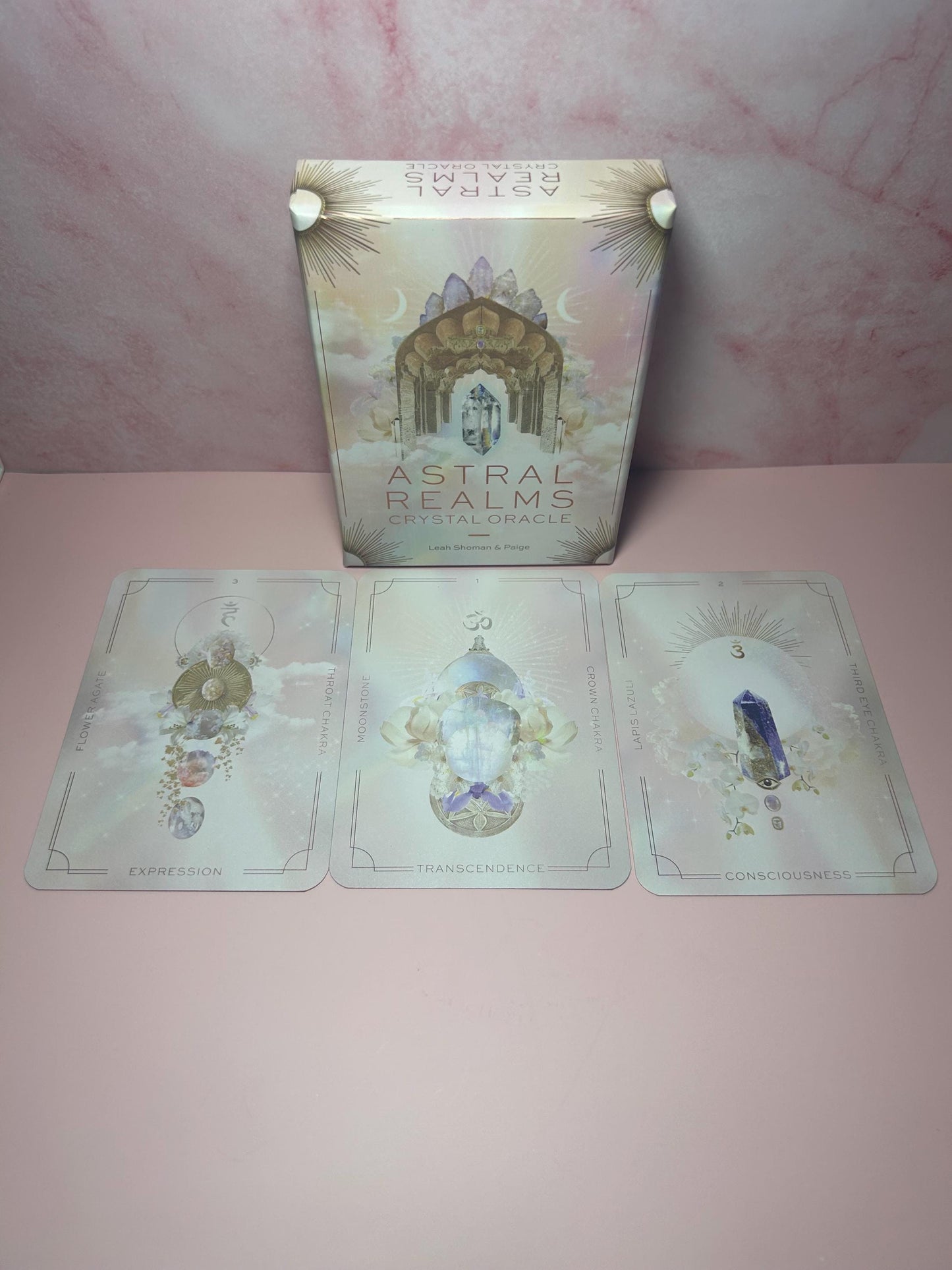Crystal Astral Realms Oracle Deck, Card Celestial Oracle for Intuition, Healing & Manifestation, Spiritual Guidance Card Deck