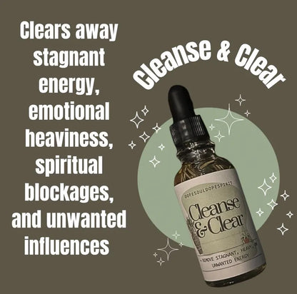 Cleanse & Clear Intention Oil 1oz, Spiritual Cleansing Inspired Oil, Protection Intention Oil, Essential Oil Blend