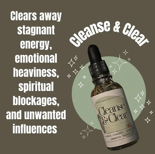 Cleanse & Clear Intention Oil 1oz, Spiritual Cleansing Inspired Oil, Protection Intention Oil, Essential Oil Blend