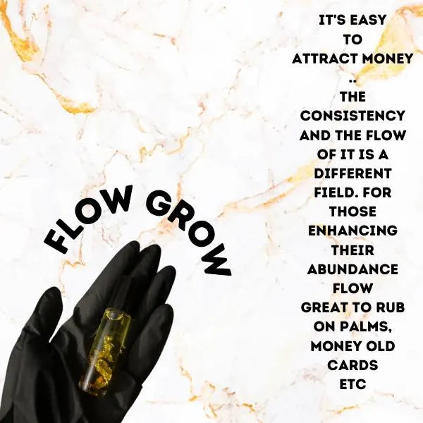 Flow & Grow Intention Oil 10ml, Money and Prosperity Inspired Spiritual Oil, Abundance Intention Oil, Dopesoulmani