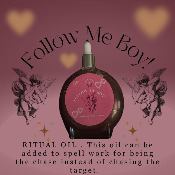 Follow Me Boy Intention Oil, Handmade Spiritual Oil, Love Inspired Anointing Oil, Spiritual Self Care, Physical Product