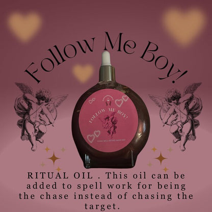 Follow Me Boy Intention Oil, Handmade Spiritual Oil, Love Inspired Anointing Oil, Spiritual Self Care, Physical Product