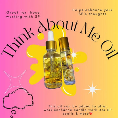 Think About Me Intention Oil, Peach Scented Spiritual Oil, Love Inspired Anointing Oil, Candle Dressing Oil, Handmade Spiritual Supply