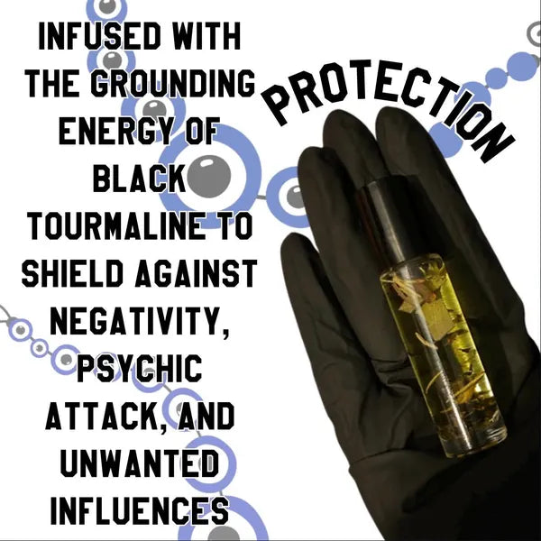 UPDATED Protection Conjure Oil Black Tourmaline Protection Oil for Spiritual Protection, Psychic Attack Defense, Negative Energy Shield