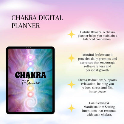 Chakra Healing, Spiritual Planner, Manifestation Journal, Chakra Work Book, Spirituality Printable, PDF Instant Download, Digital Product