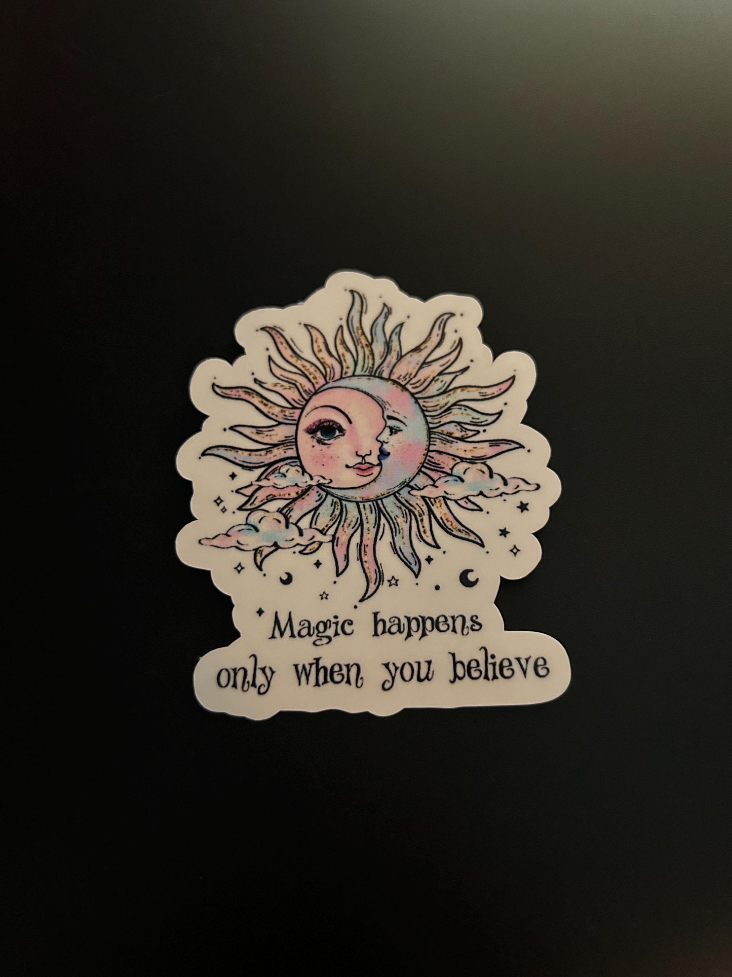 Inspirational Decal, Magic Happens When You Believe , Positivity Sticker
