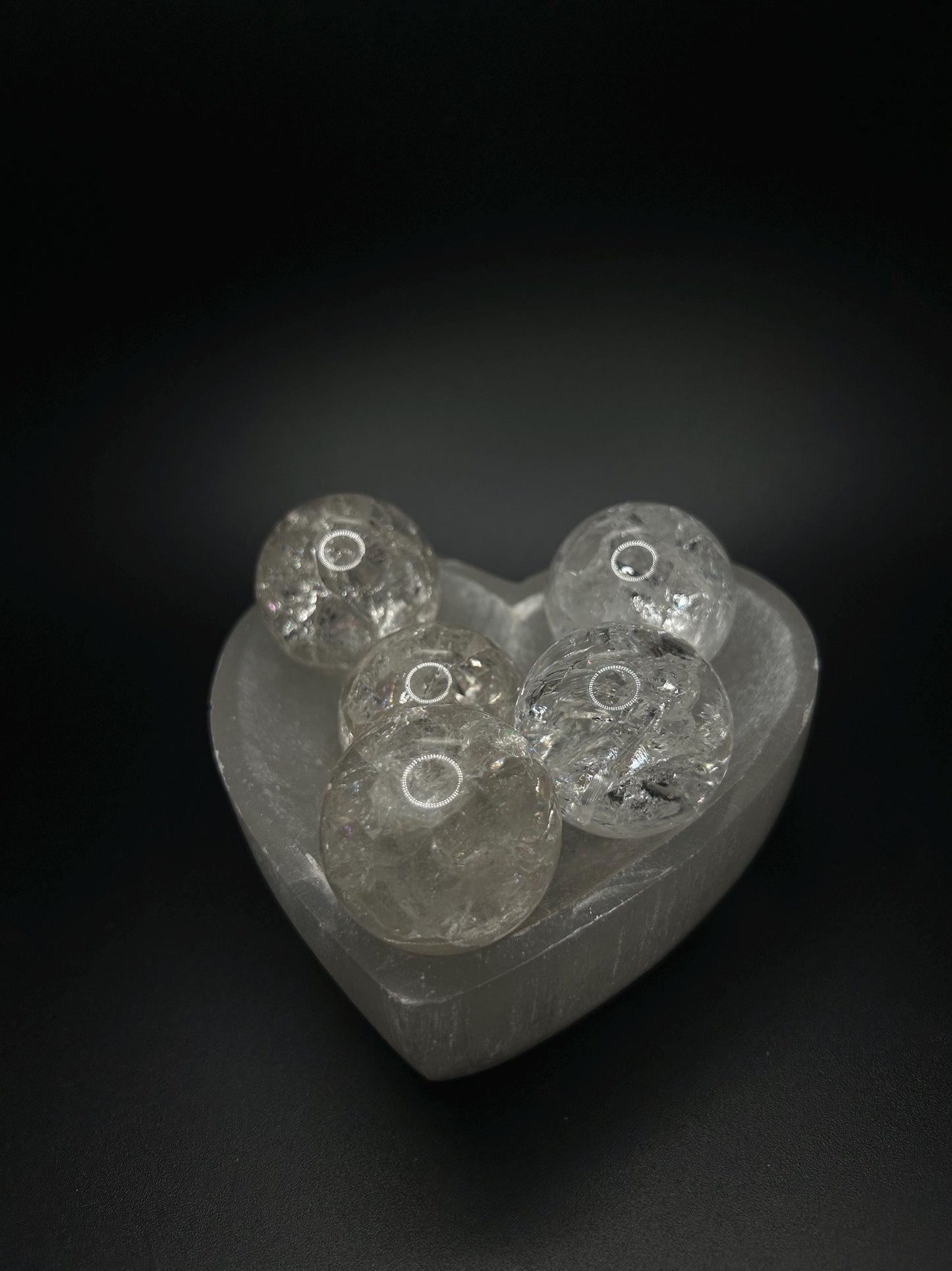Fire and Ice Quartz Crystal, Sphere Crystal, High-Vibration Healing Stone, Raw Quartz for Energy Cleansing and Meditation