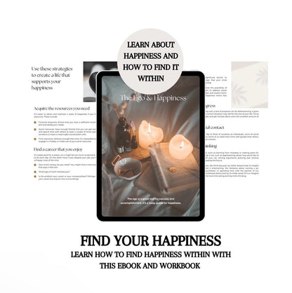 Finding Your Happiness eBook And Workbook, Self-Discovery Guide for Inner Joy, PDF Digital Download for Personal Growth