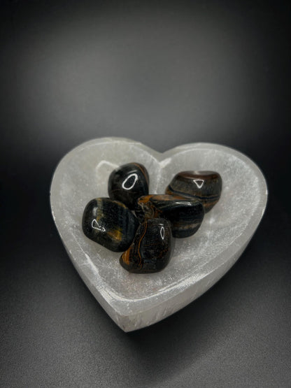 Tumbled Tiger’s Eye Crystal, Natural Healing Stone for Protection, Confidence & Grounding, Tiger’s Eye Gemstone for Meditation