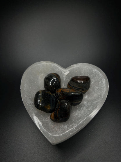 Tumbled Tiger’s Eye Crystal, Natural Healing Stone for Protection, Confidence & Grounding, Tiger’s Eye Gemstone for Meditation