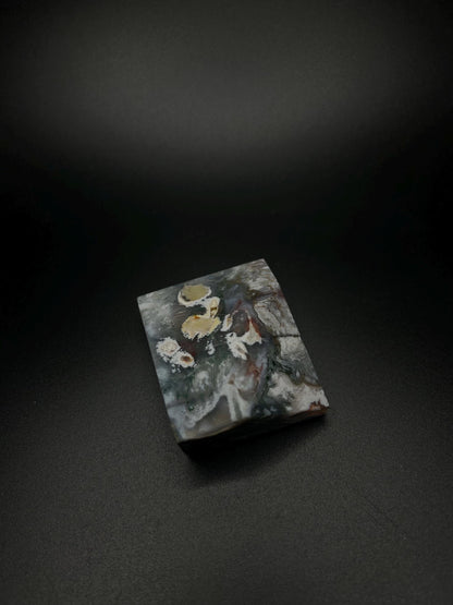 Heart Chakra Healing Stone for Self Love, Raw Natural Moss Agate Crystal for Energy Cleansing, Emotion