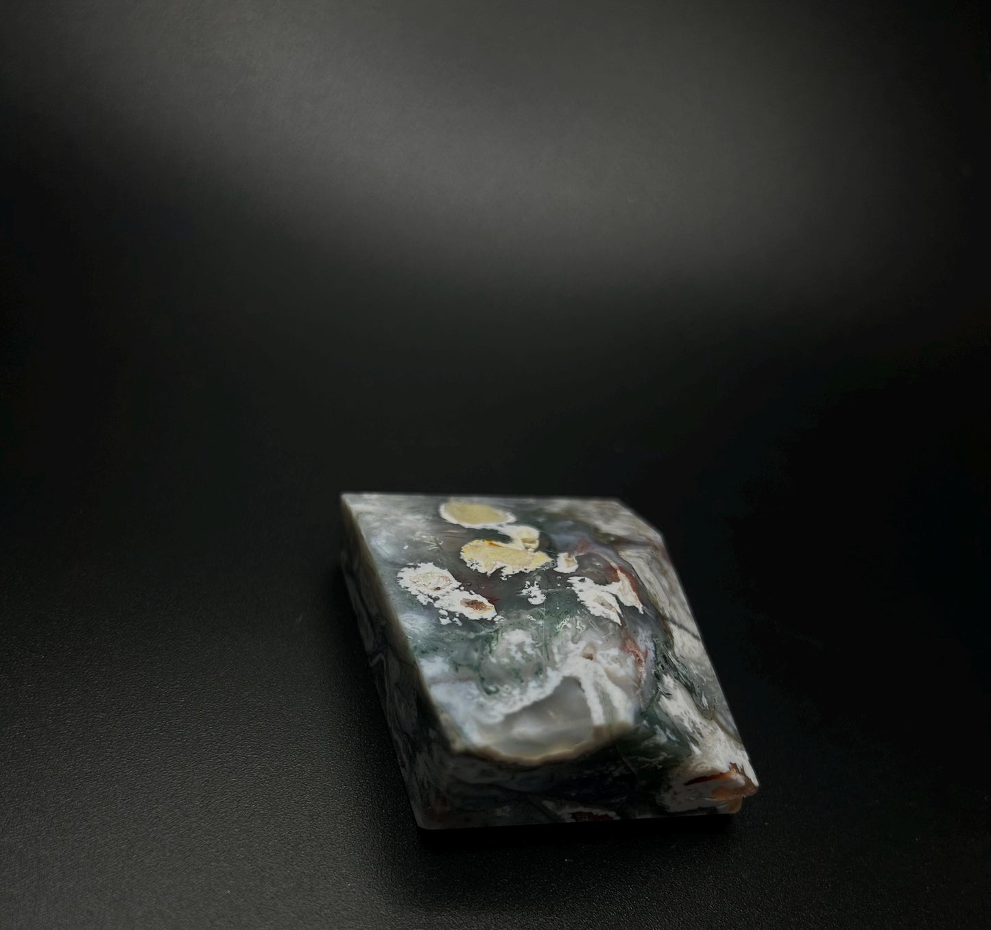 Heart Chakra Healing Stone for Self Love, Raw Natural Moss Agate Crystal for Energy Cleansing, Emotion