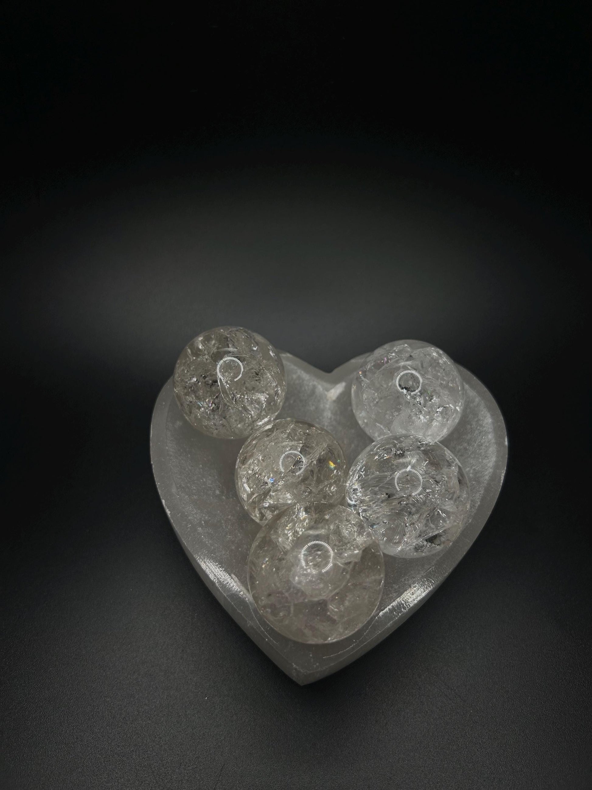 Fire and Ice Quartz Crystal, Sphere Crystal, High-Vibration Healing Stone, Raw Quartz for Energy Cleansing and Meditation