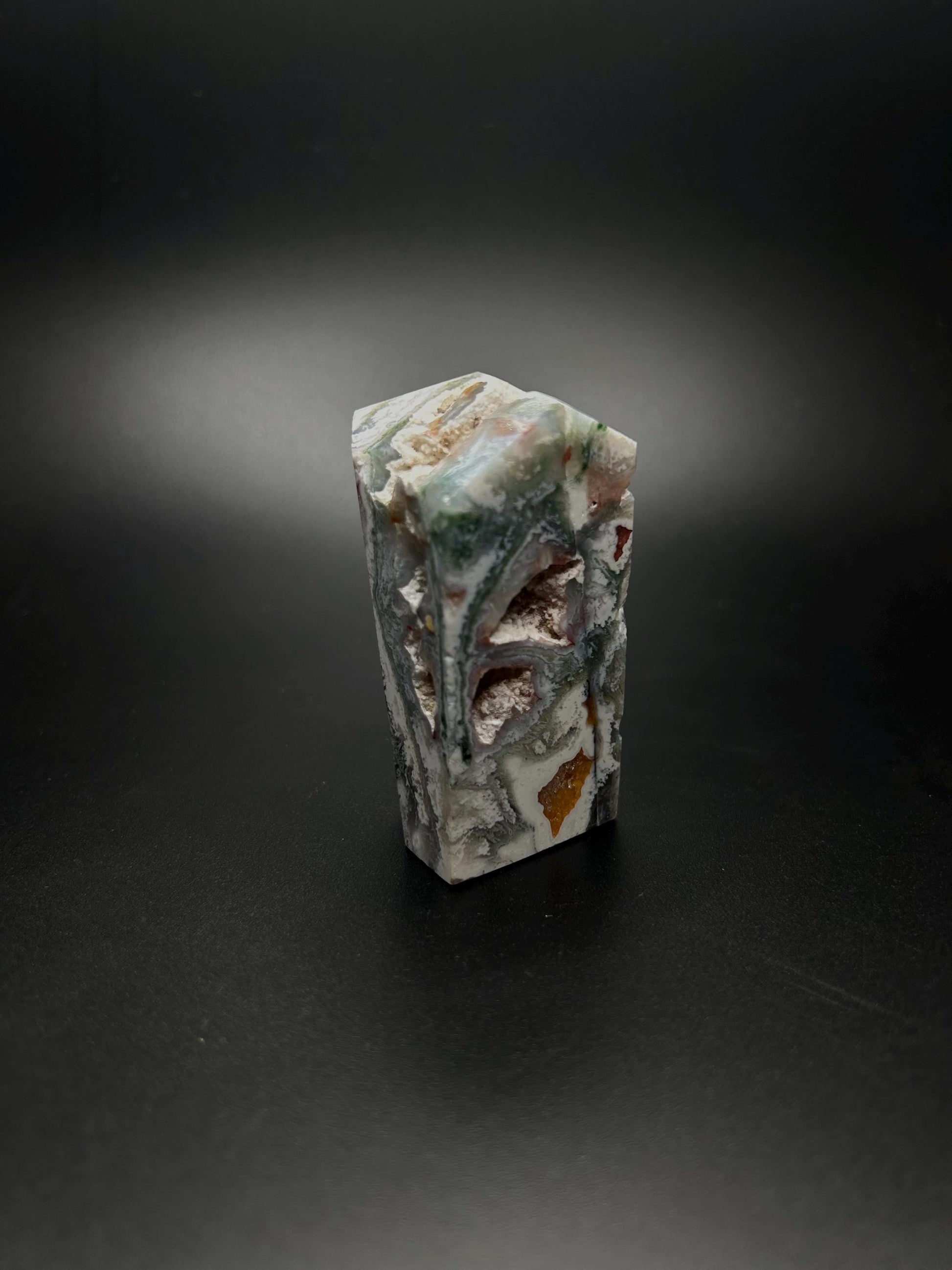 Natural Raw Crystal , Moss Agate, Heart Chakra Healing Stone for Self Love, Energy Cleansing, Emotion