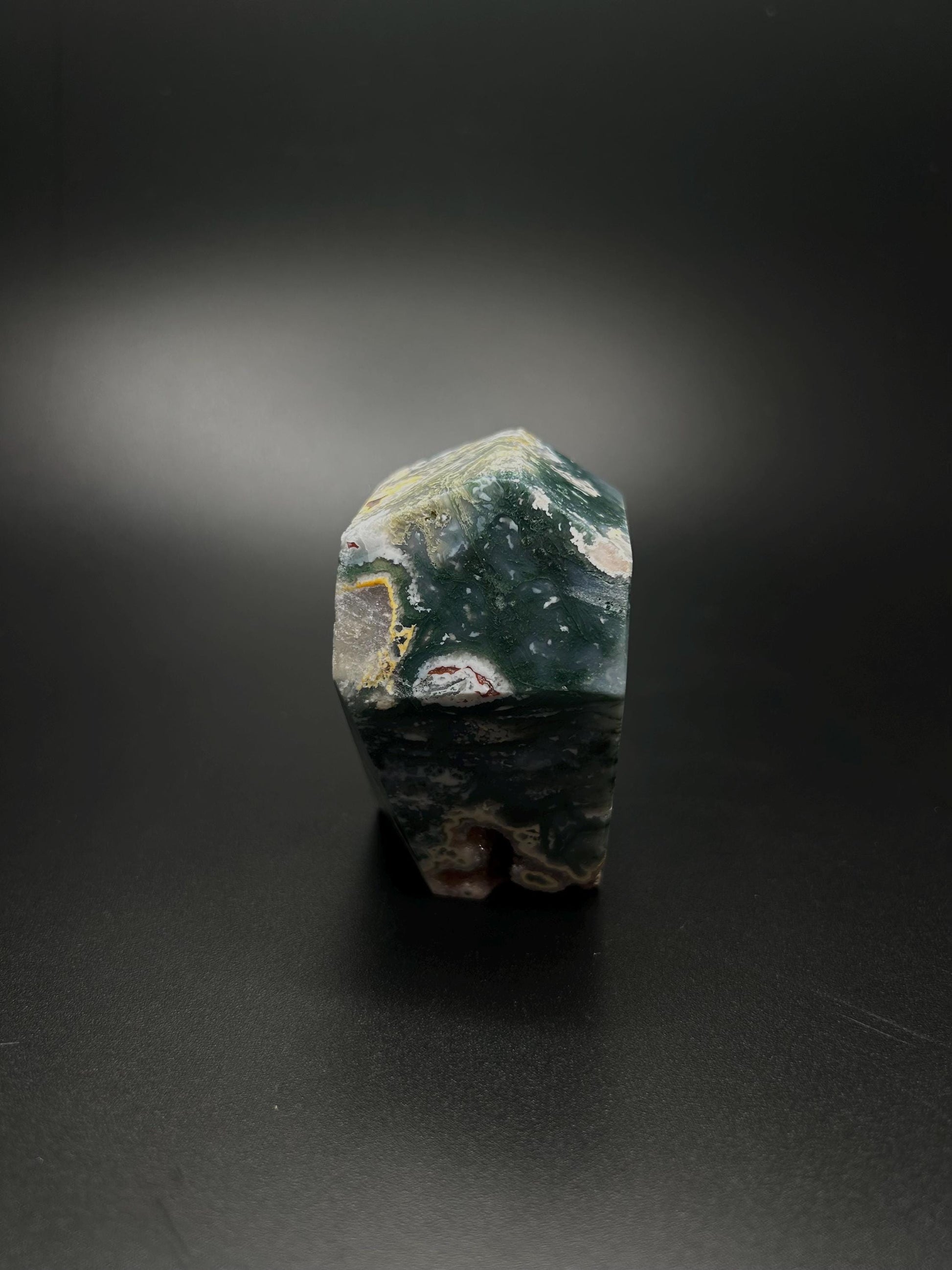 Energy Cleansing, Moss Agate, Heart Chakra Healing Stone for Self Love, Raw Natural Crystal
