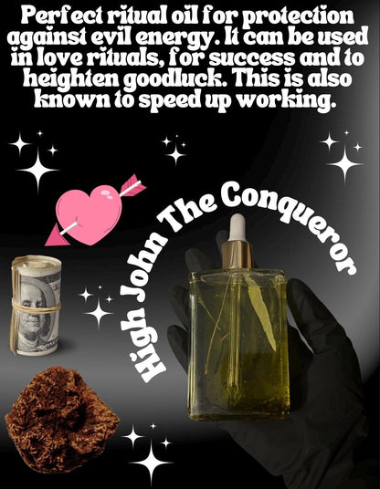 High John the Conqueror Oil for Success, Love, Luck & Fast Spell Results, Hoodoo Conjure Oil for Manifestation