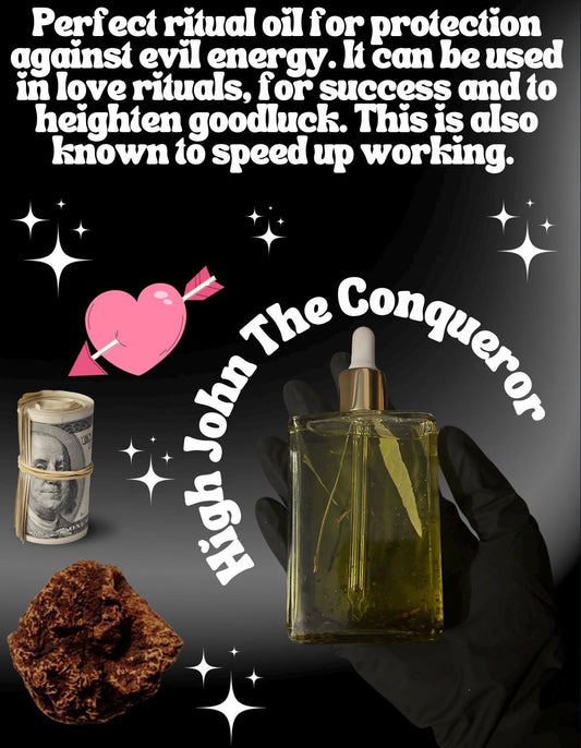 High John the Conqueror Oil for Success, Love, Luck & Fast Spell Results, Hoodoo Conjure Oil for Manifestation