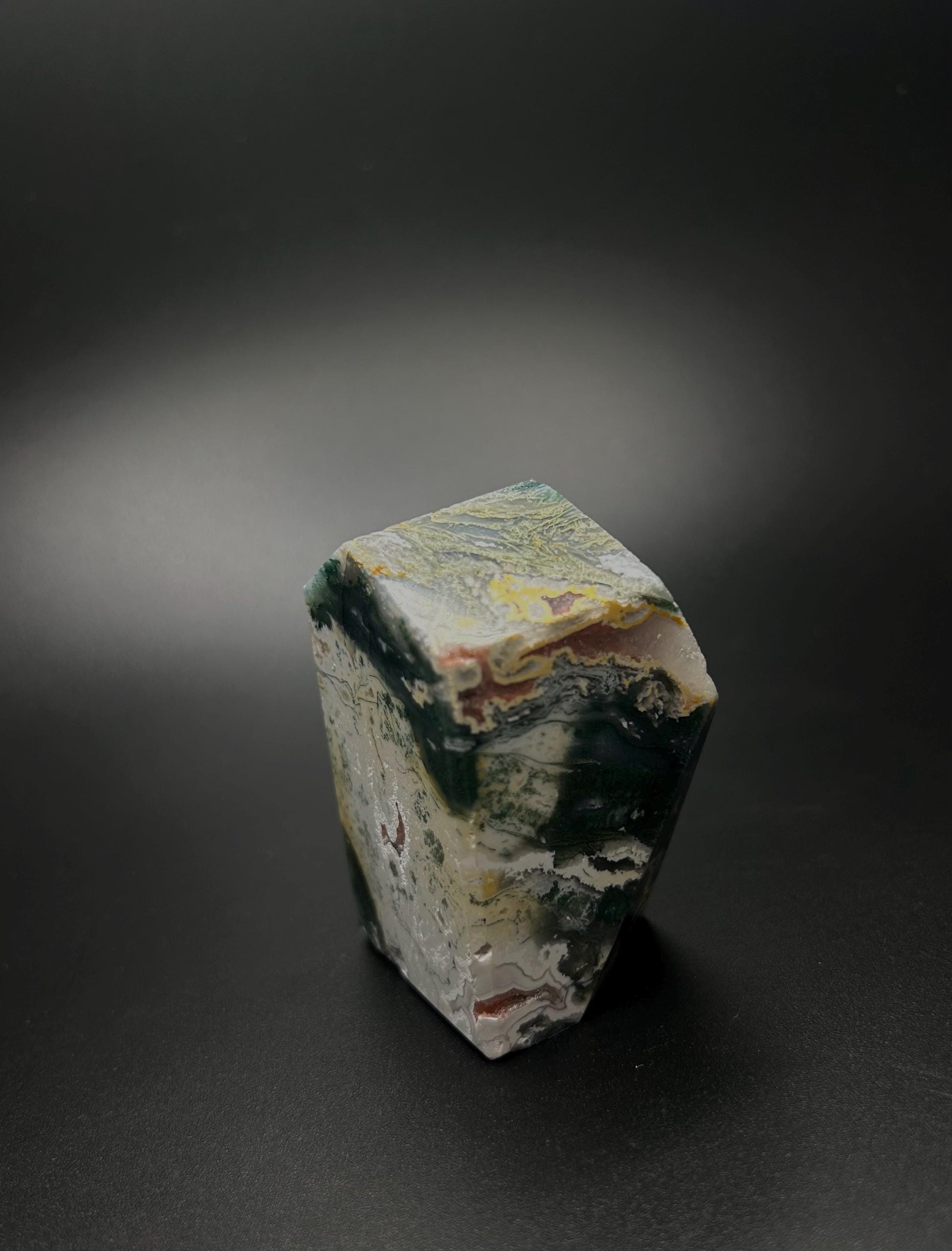 Energy Cleansing, Moss Agate, Heart Chakra Healing Stone for Self Love, Raw Natural Crystal