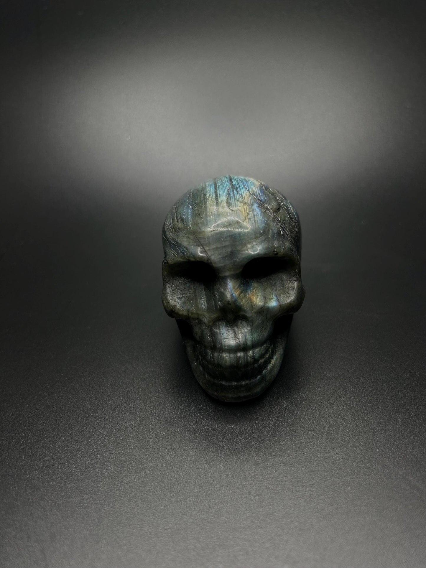 Natural Labradorite Crystal Stone, Healing Labradorite Skull Stone for Intuition, Protection, Chakra Meditation Crystal, Raw Labradorite