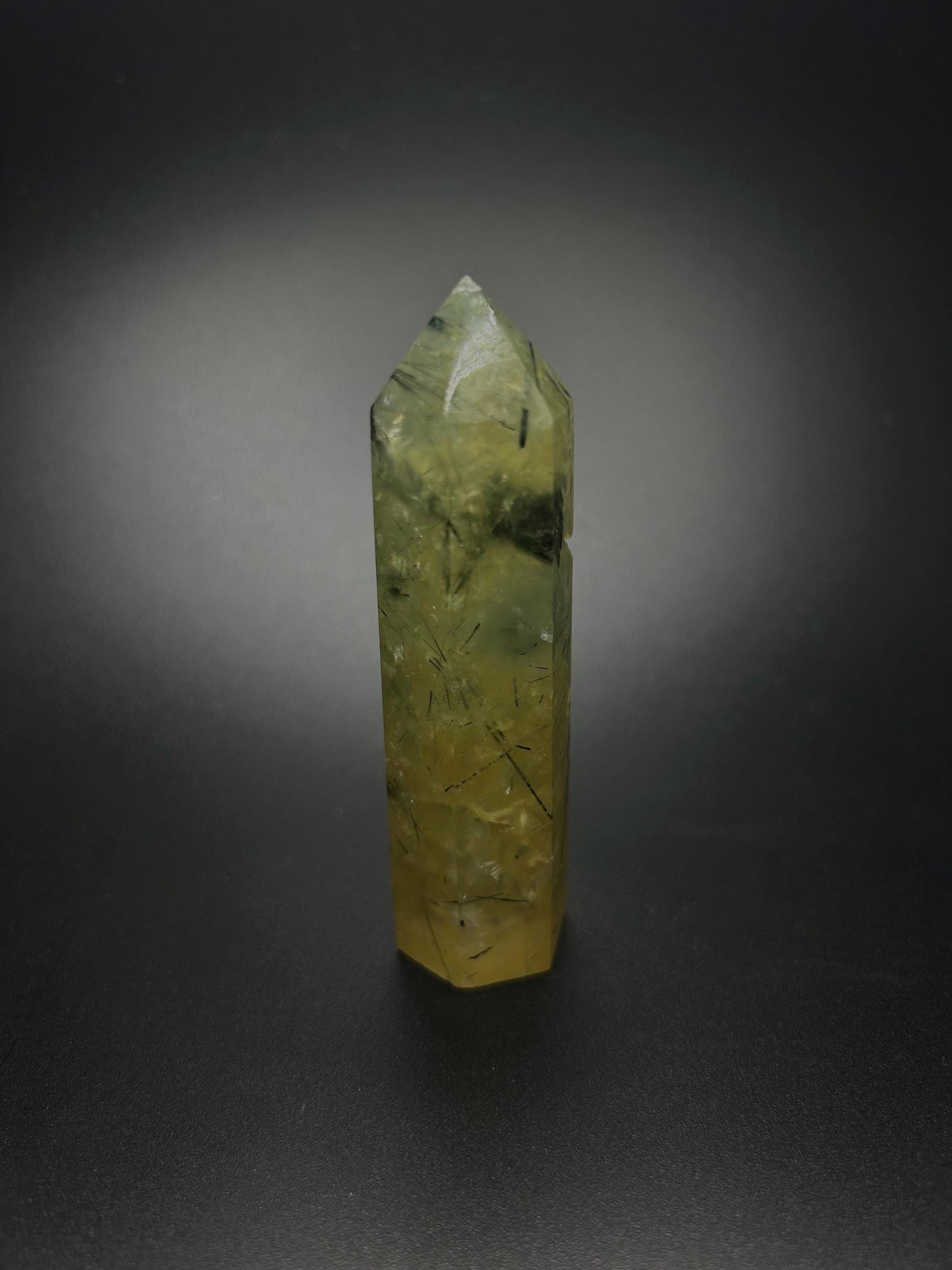 Natural Gemstone, Green Prehnite Crystal for Healing, Harmony, High Vibrational for Meditation, Protection, Inner Peace