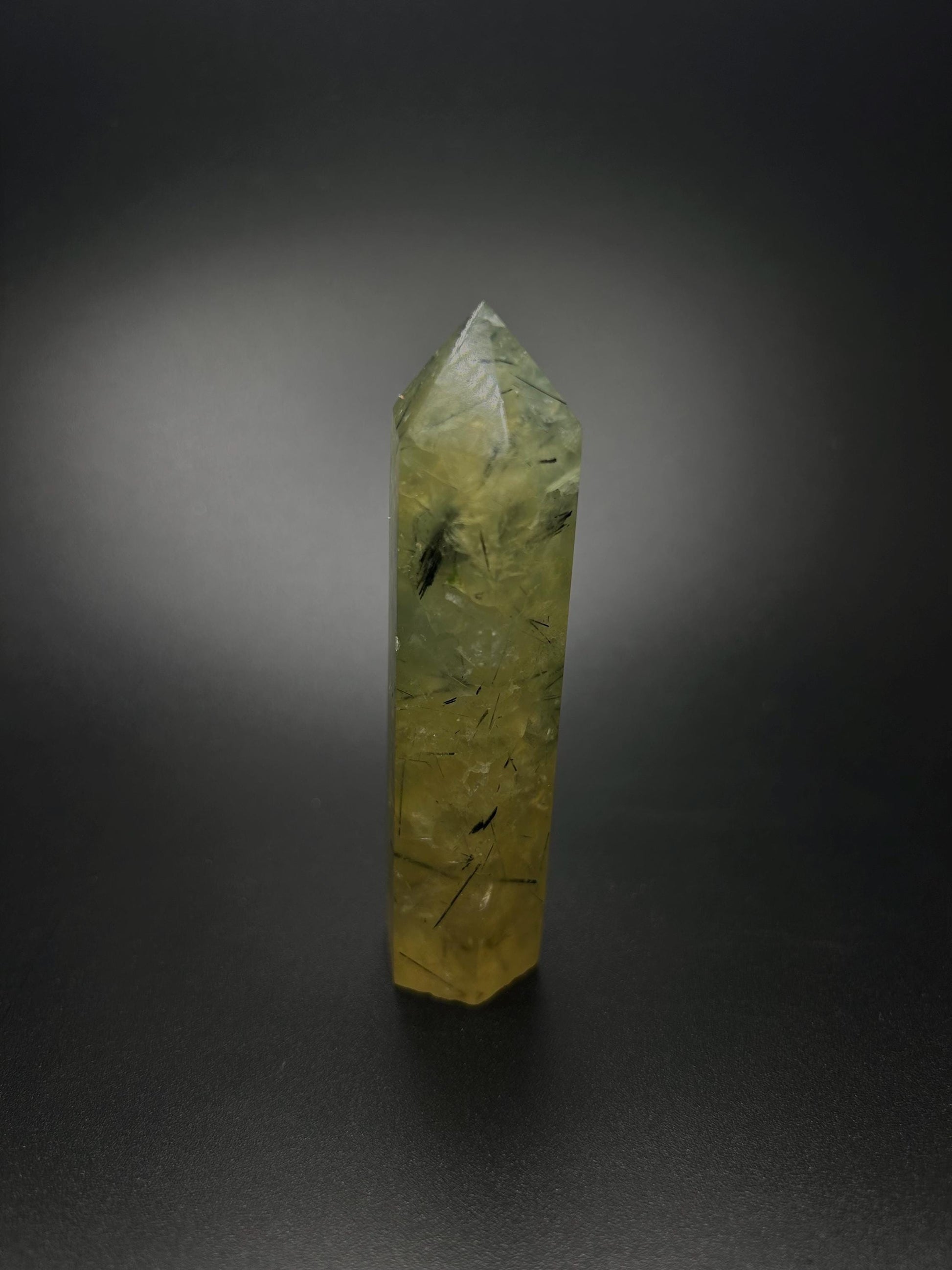 Natural Gemstone, Green Prehnite Crystal for Healing, Harmony, High Vibrational for Meditation, Protection, Inner Peace