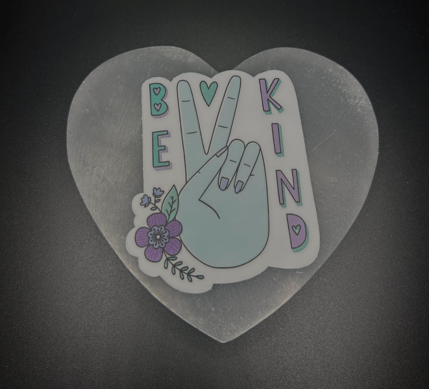 Be Kind Peace Sign Sticker, Retro Vinyl Decal for Laptop, Water Bottle & More, Spread Positivity, Peace Vibes