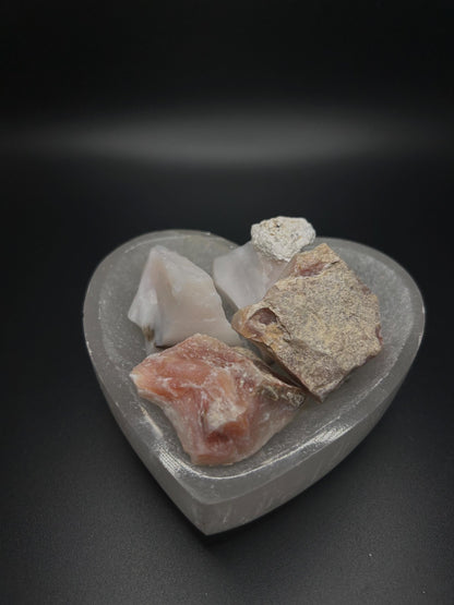 4oz Pink Opal Crystal, Natural Healing Stone for Love, Emotional Balance, Inner Peace, Raw Pink Opal Gemstone