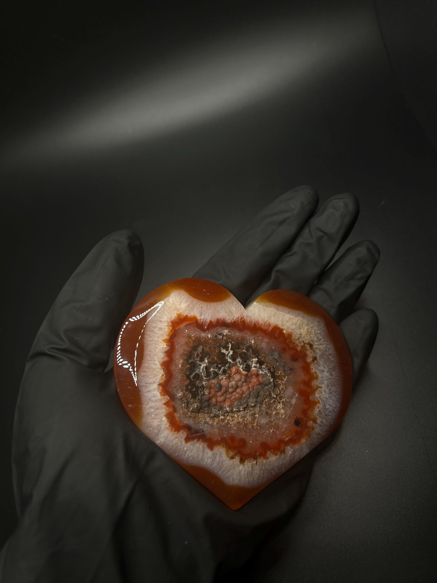 Carnelian Heart Shaped Crystal Metaphysical Healing Crystals