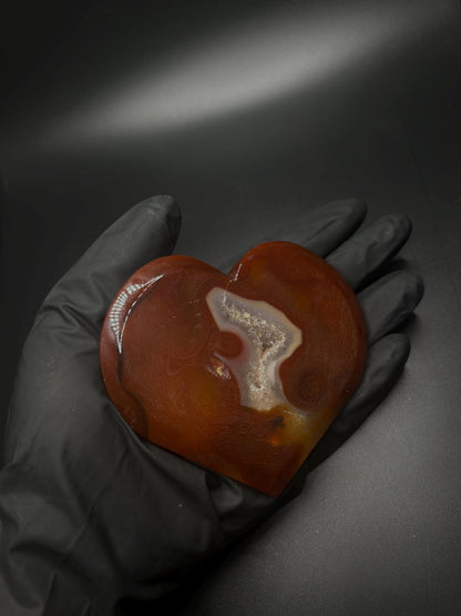 Carnelian Heart Crystal – Polished Healing Stone for Confidence, Motivation & Energy Boost, Spiritual Gift for Her