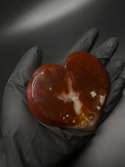 Carnelian Heart Crystal – Polished Healing Stone for Confidence, Motivation & Energy Boost, Spiritual Gift for Her