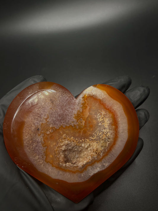 Polished Carnelian Heart, Reiki Healing Crystal for Confidence, Energy & Passion, Great Gift for Crystal Lovers