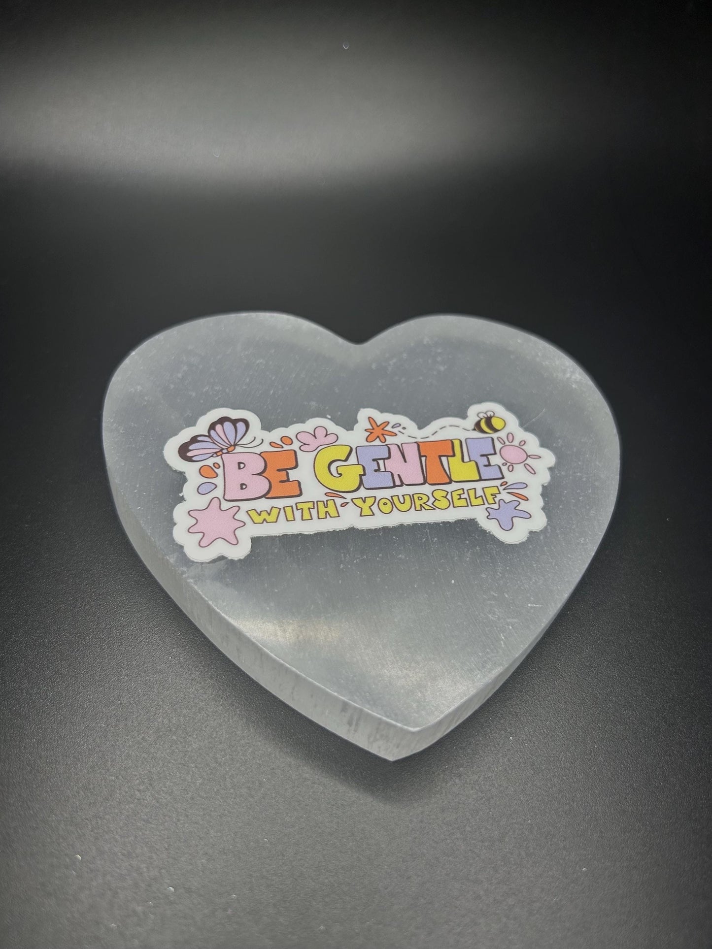 Be Gentle With Yourself Sticker – Motivational Self-Care Vinyl Decal, Mental Health Laptop & Water Bottle Sticker