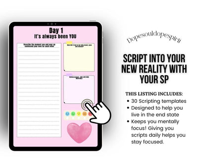 30-Day Specific Person Scripting Template, LOA Manifestation Journal PDF, Attract Your Person, Manifest Love, Law of Assumption Workbook