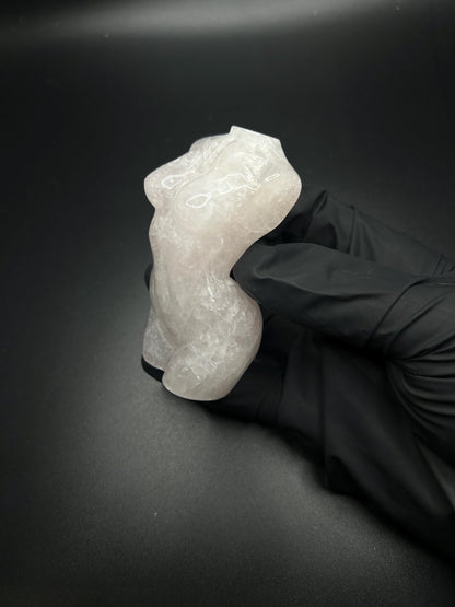 Rose Quartz Goddess Body Crystal, Divine Feminine Sculpture, Self Love Crystal Statue, Healing Crystal Decor, Spiritual Gift for Her