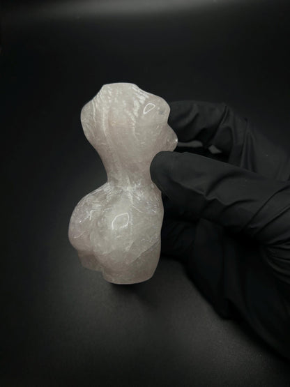 Rose Quartz Goddess Body Crystal, Divine Feminine Sculpture, Self Love Crystal Statue, Healing Crystal Decor, Spiritual Gift for Her