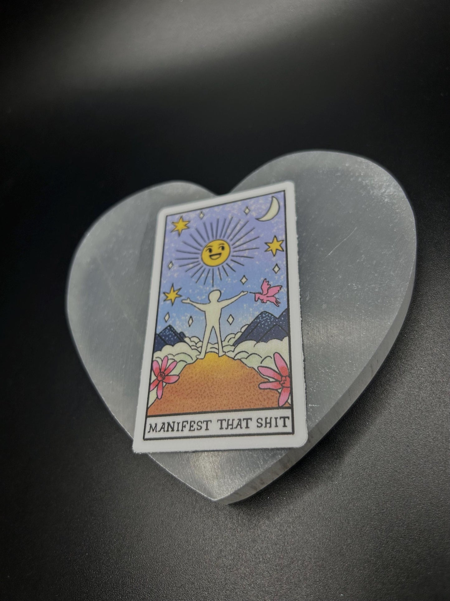 Manifest That Sh*t Sticker, Tarot Card Sticker, Funny Spiritual Sticker, Law of Attraction Decal, Manifestation Gift, Witchy Affirmation