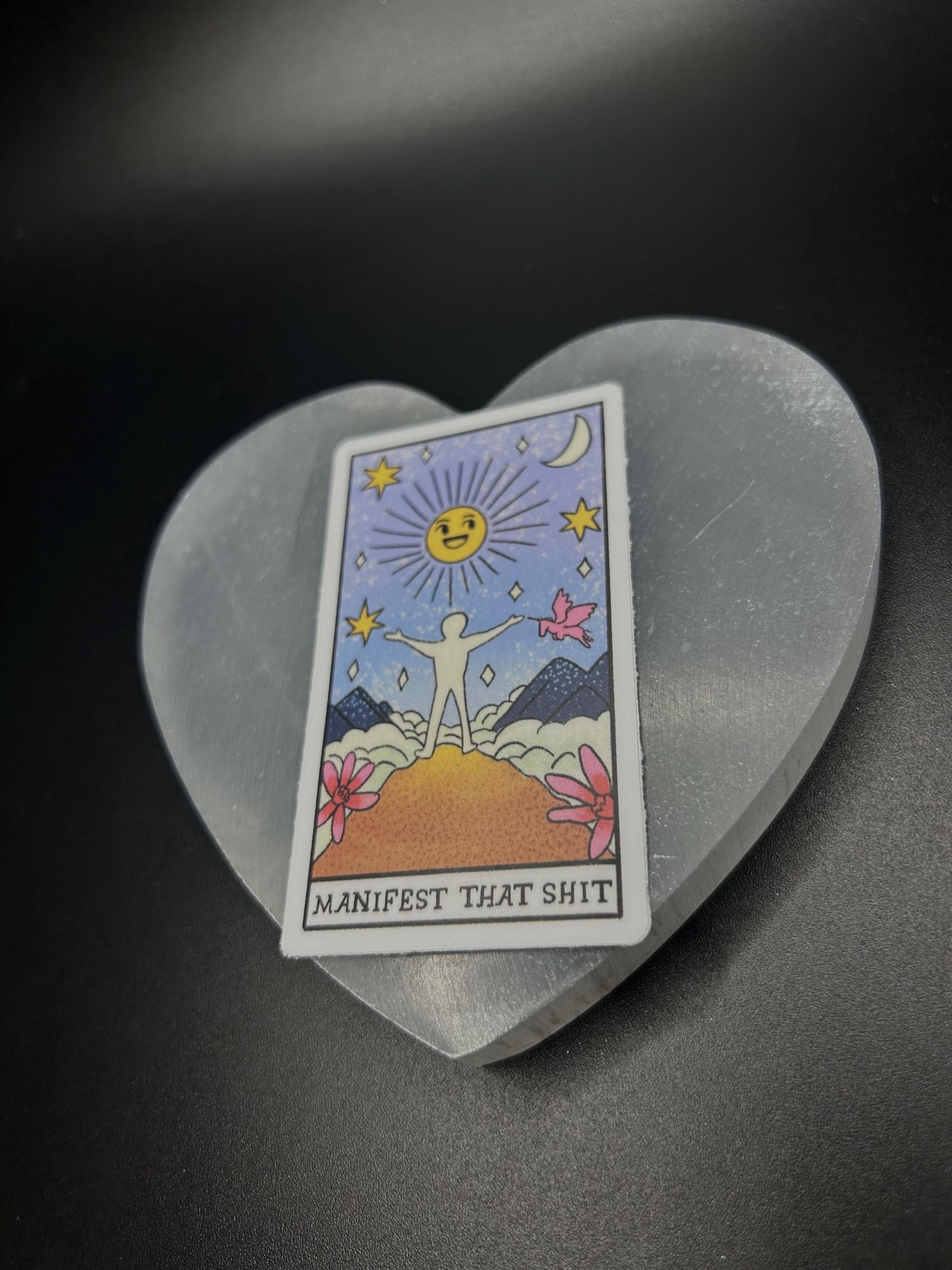 Manifest That Sh*t Sticker, Tarot Card Sticker, Funny Spiritual Sticker, Law of Attraction Decal, Manifestation Gift, Witchy Affirmation