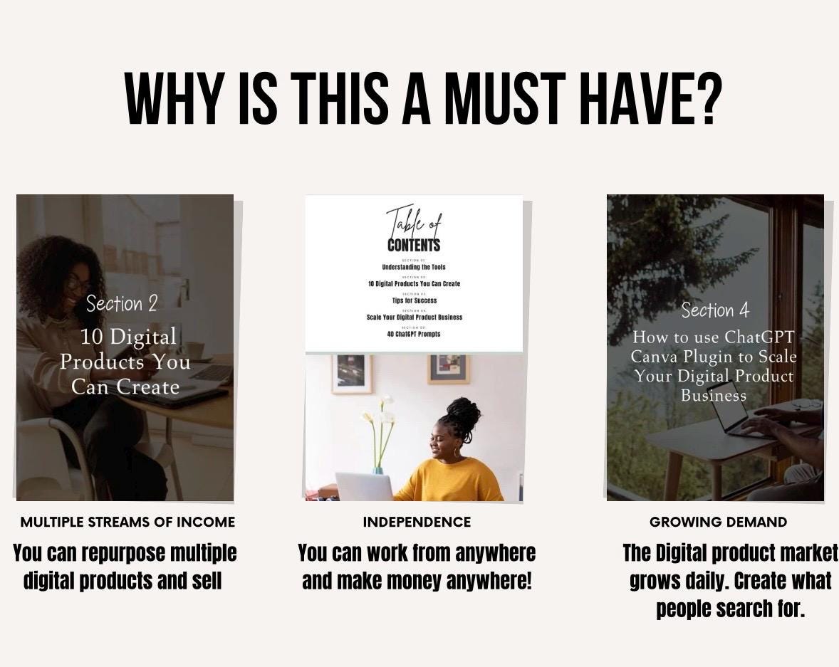 Passive Income Guide: Make Money with ChatGPT And Canva, Step-by-Step Digital Product Blueprint, Etsy Side Hustle PDF