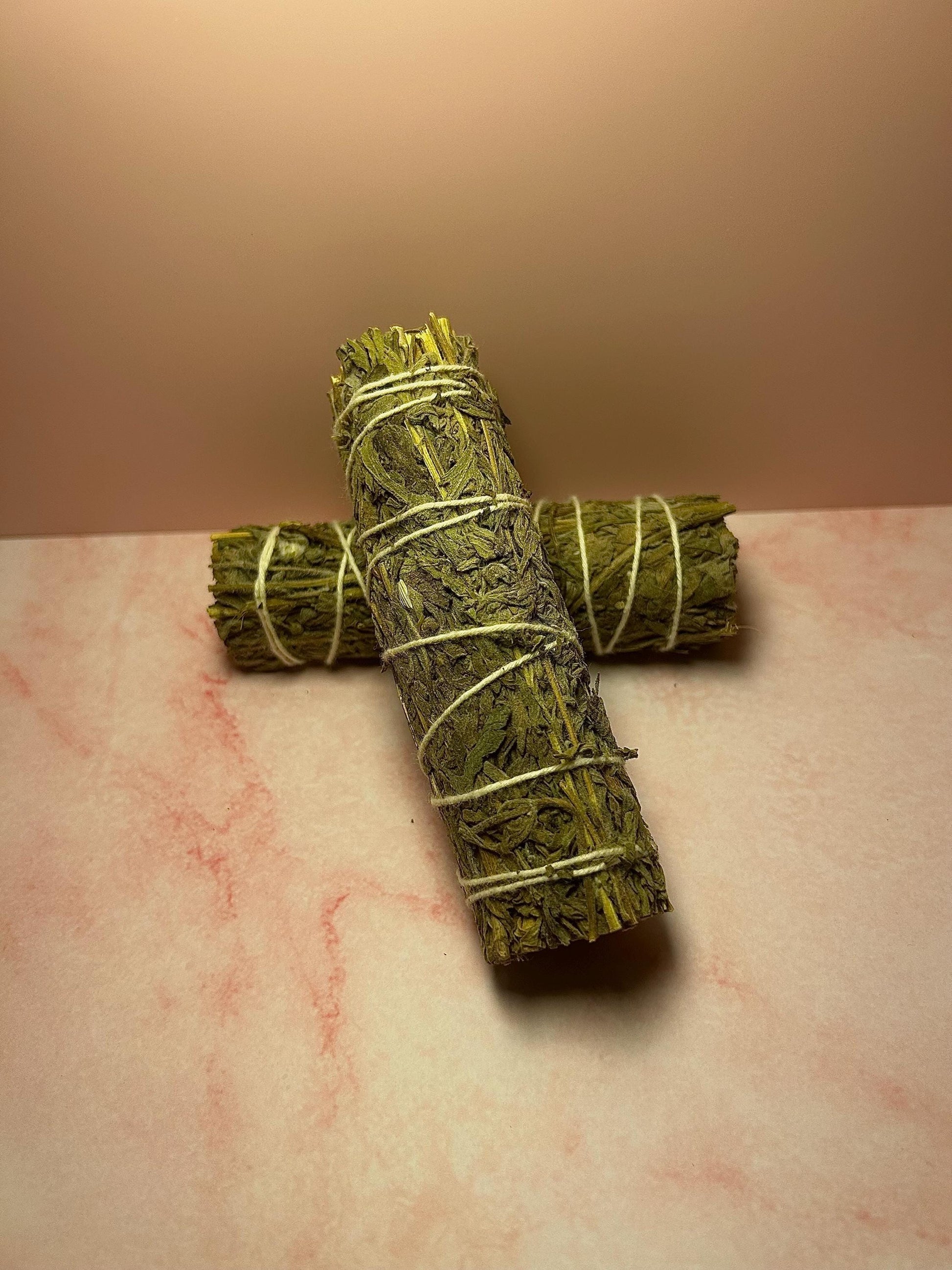 Mugwort Sage Smudge Stick 4”, Dreamwork, Intuition, Energy Cleansing, Mini Smudge for Rituals, Meditation, Spiritual Protection