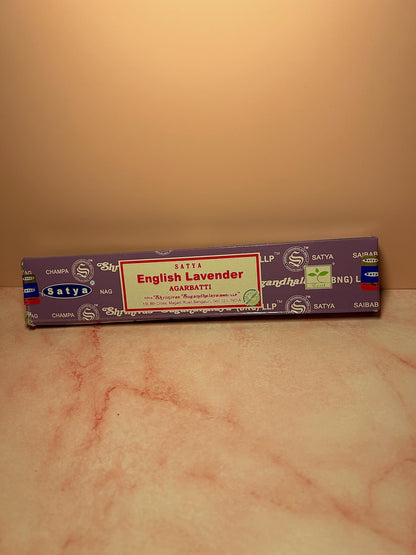 English Lavender Incense Sticks, Calming Floral Aromatherapy for Relaxation, Sleep, Stress Relief