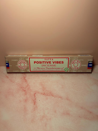 Positive Vibes Incense Sticks , Uplifting Aromatherapy for Energy Cleansing, Mood Boost, Spiritual Vibes, Hand-Dipped Scented Incense