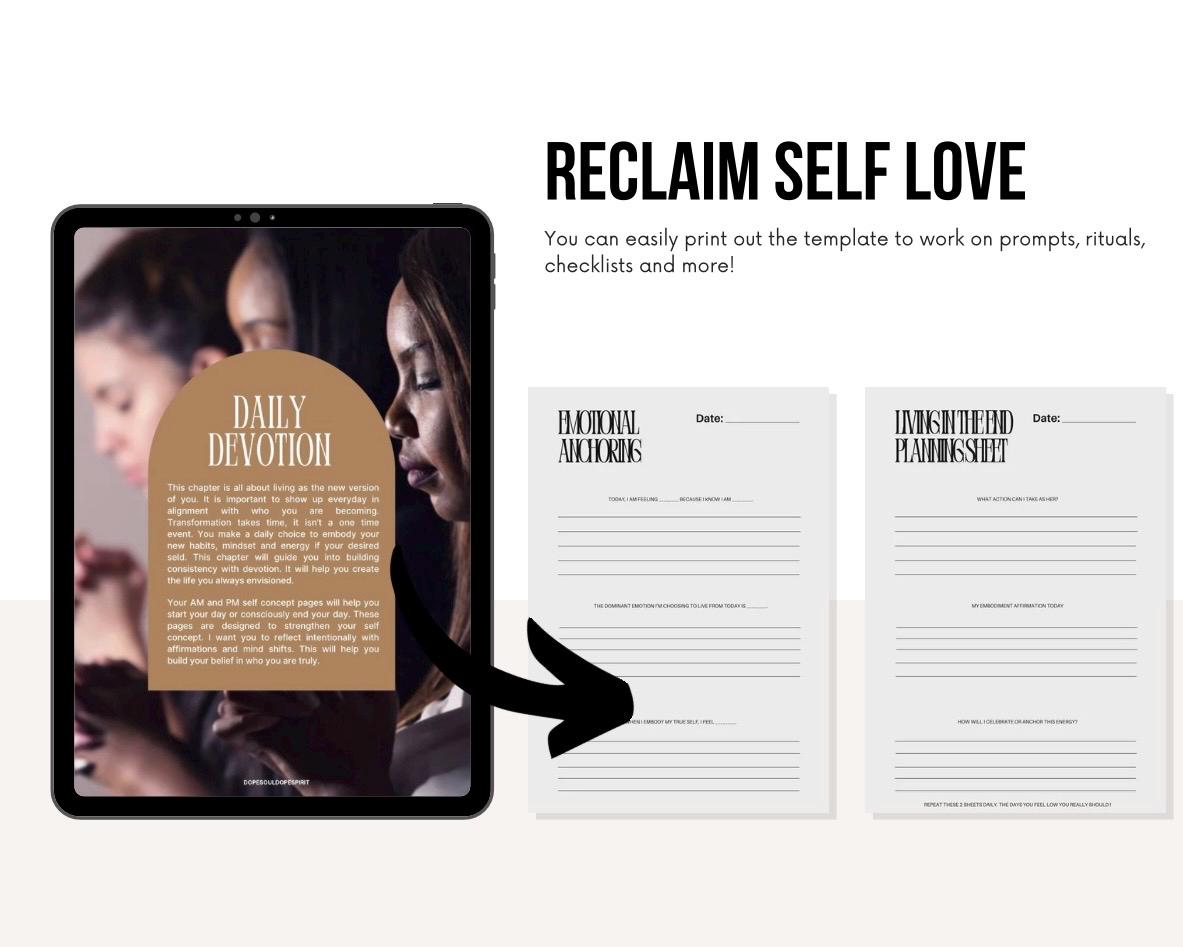 Self Identity Shifting Workbook for Women, Reclaim Self Love, Confidence & Worth, Law of Assumption Journal, Self Concept PDF Guide